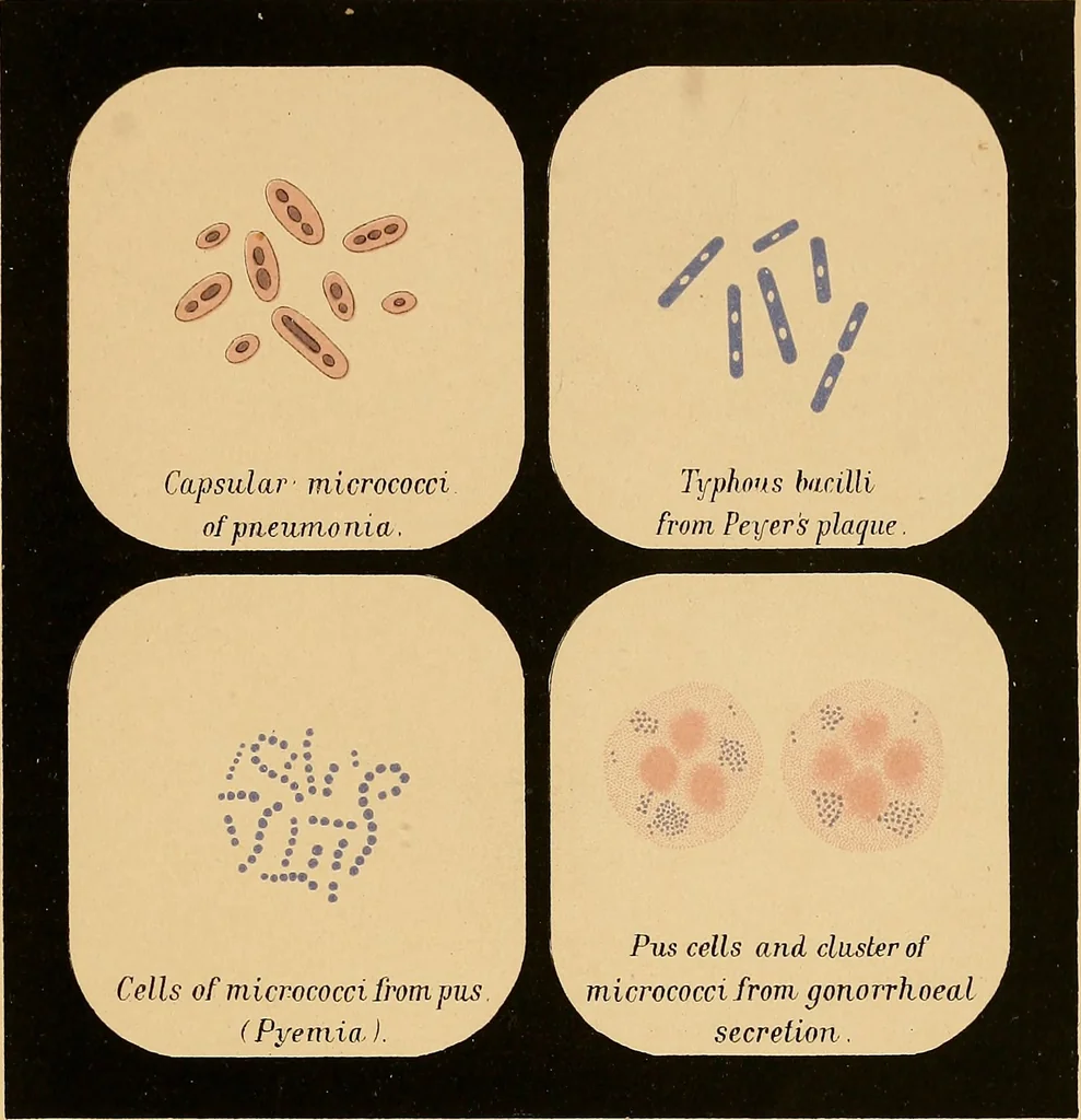 An illustration from An atlas of clinical microscopy, 1885, leaf 386