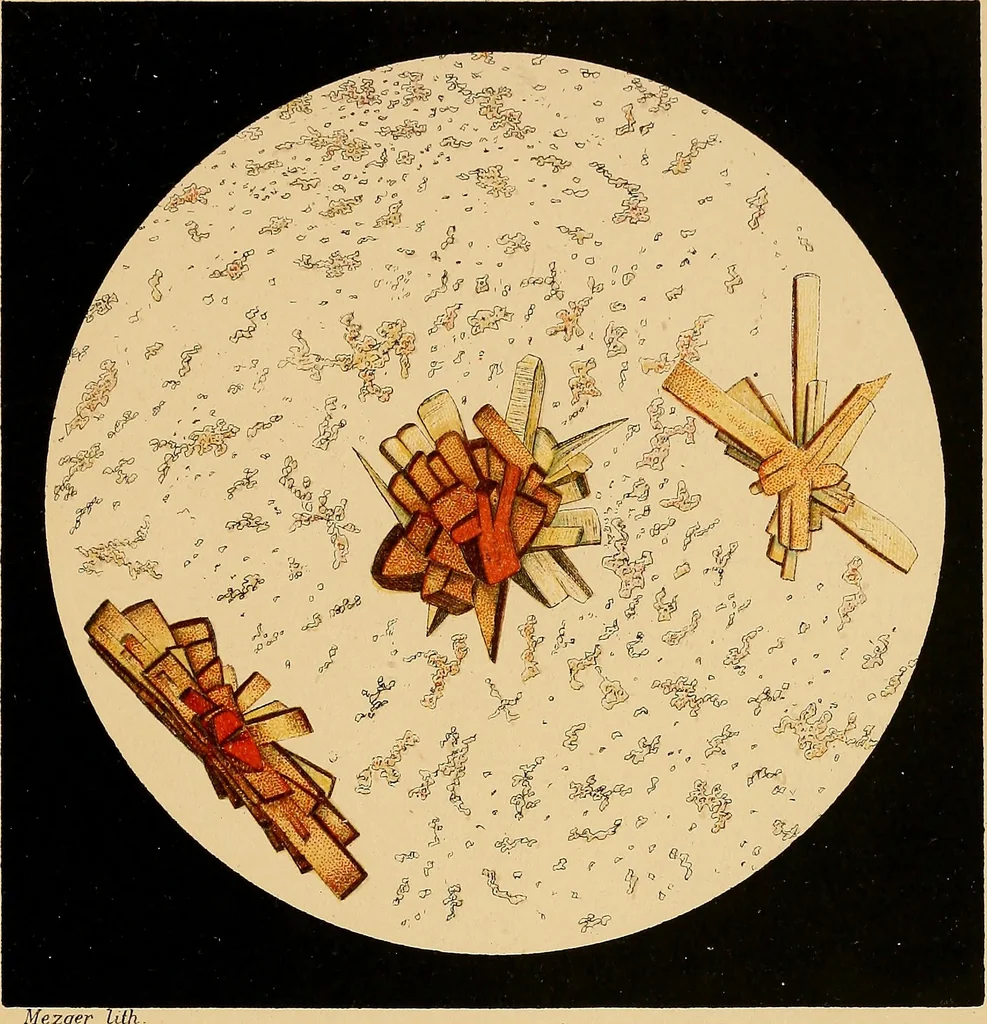 An illustration from An atlas of clinical microscopy, 1885, leaf 60