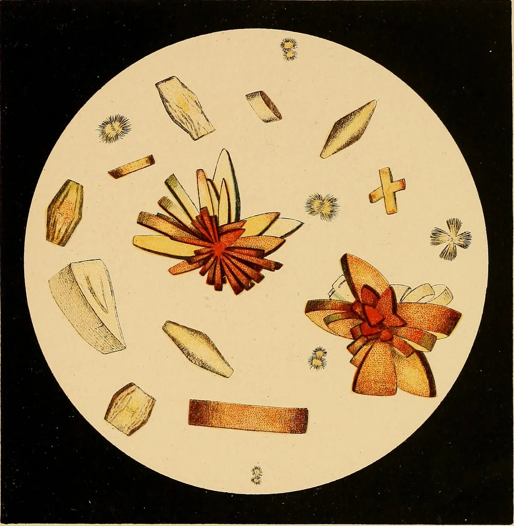 An illustration from An atlas of clinical microscopy, 1885, leaf 70