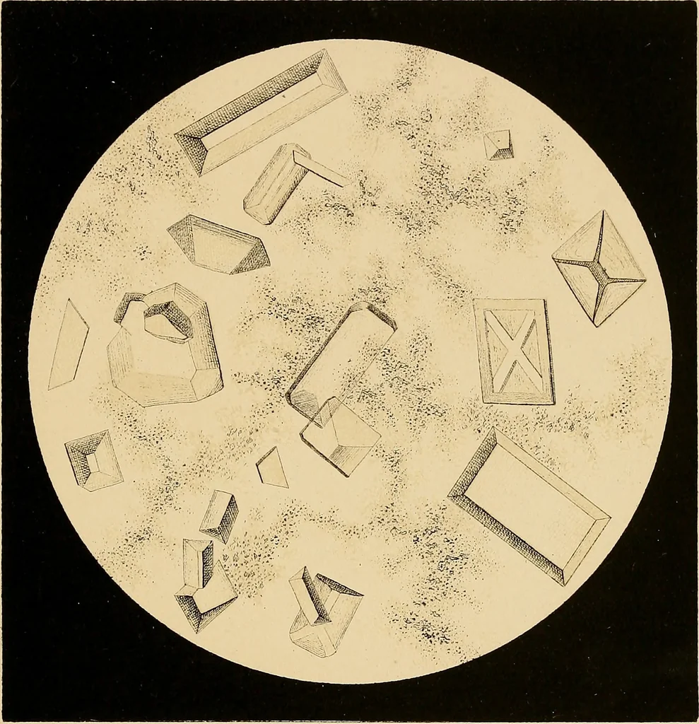 An illustration from An atlas of clinical microscopy, 1885, leaf 92