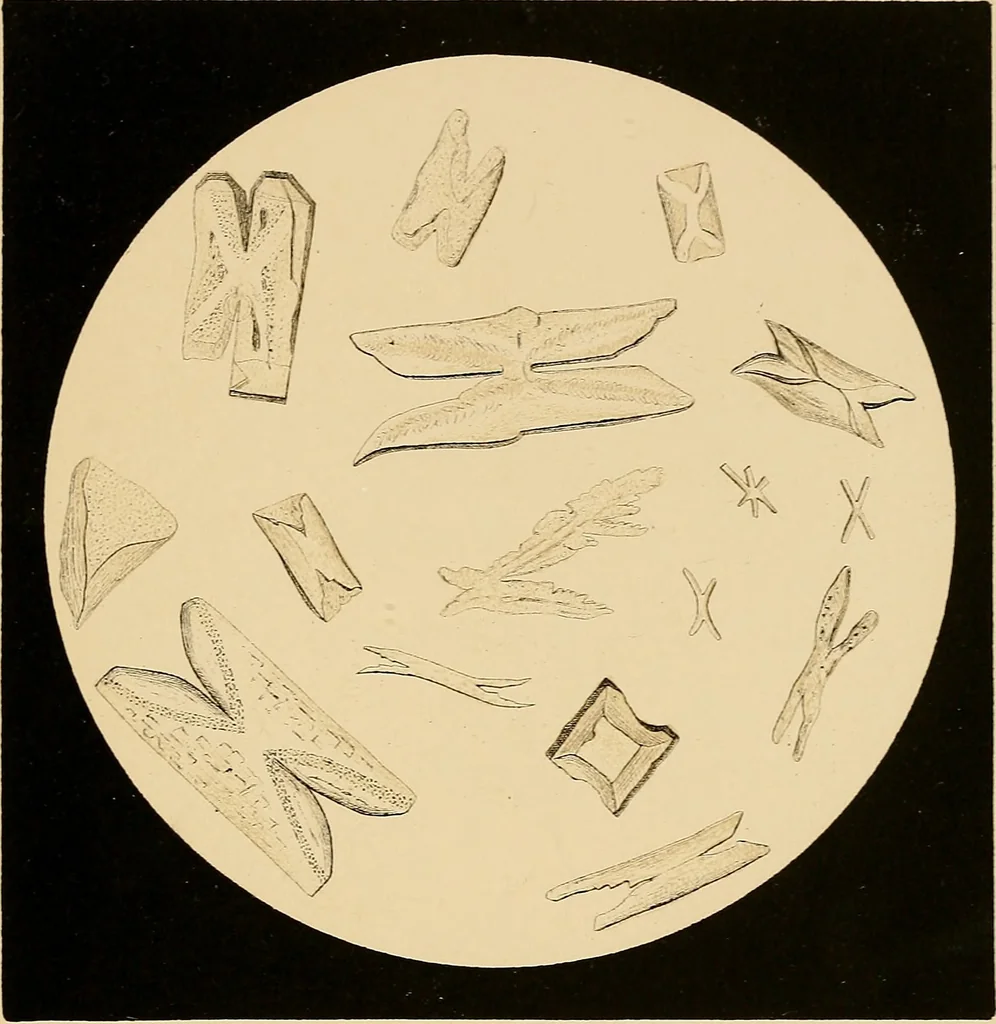 An illustration from An atlas of clinical microscopy, 1885, leaf 94