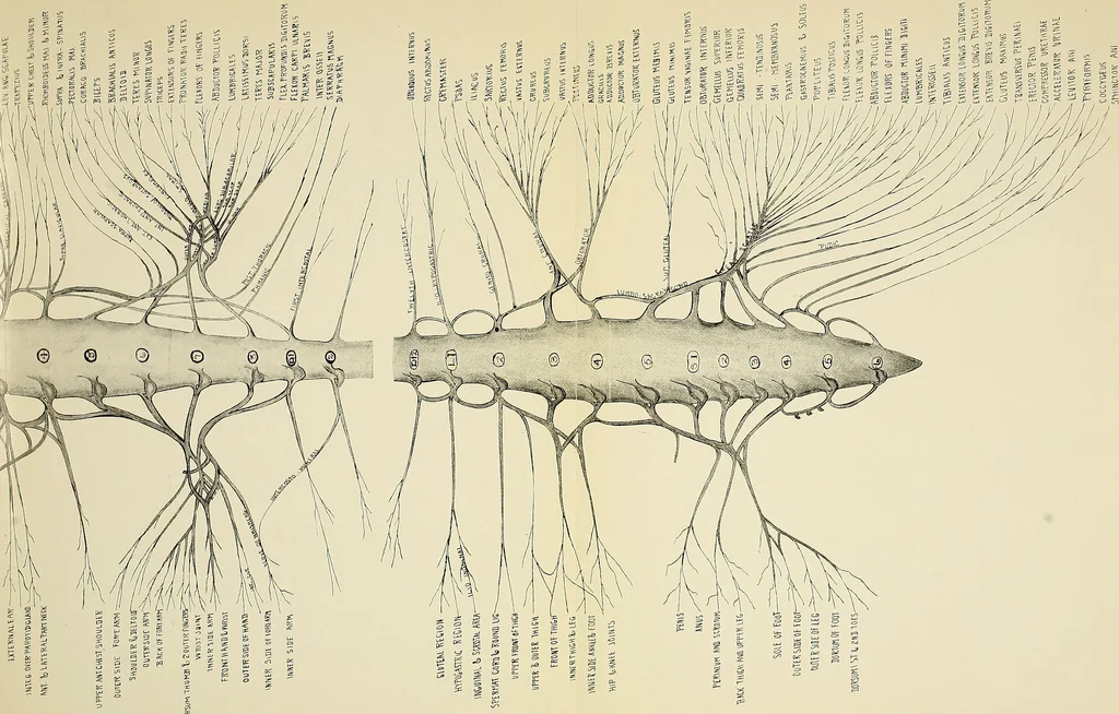 An illustration from An atlas of the differential diagnosis of the diseases of the nervous system; analytical and semeiological neurological charts, 1914, leaf 328