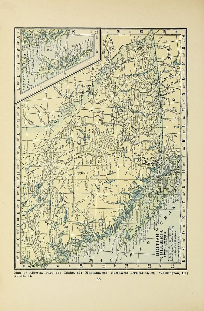 An illustration from Atlas of the world and gazetteer, 1923, leaf 108