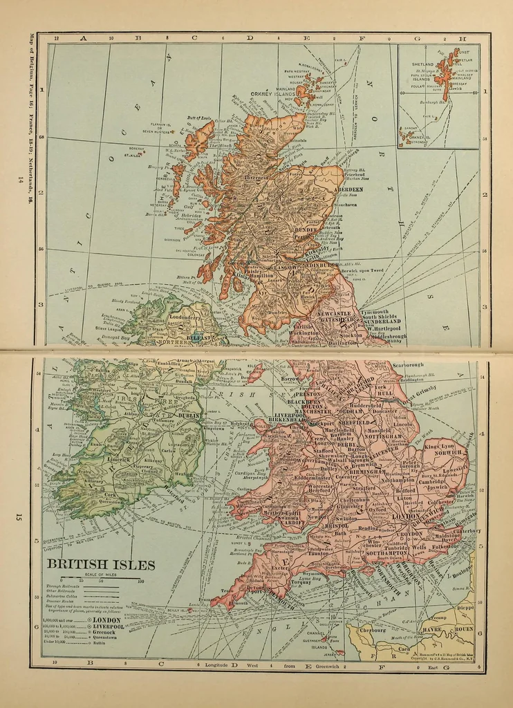 An illustration from Atlas of the world and gazetteer, 1923, leaf 25