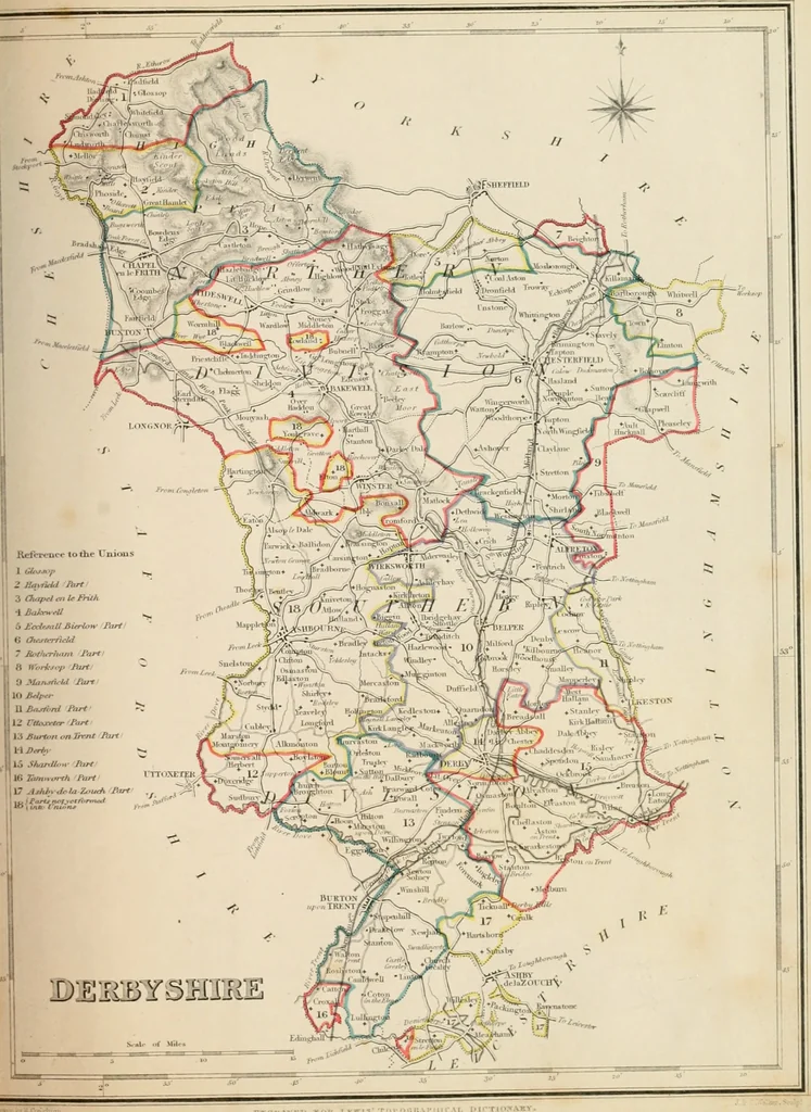 An illustration from Atlas to the Topographical Dictionary of England, comprising a general map of England, a map of London, and maps of the counties of Bedford ... and York, 1845, leaf 26