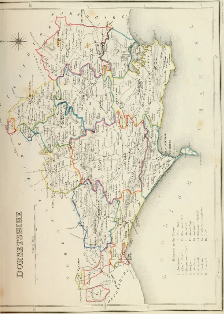 An illustration from Atlas to the Topographical Dictionary of England, comprising a general map of England, a map of London, and maps of the counties of Bedford ... and York, 1845, leaf 30