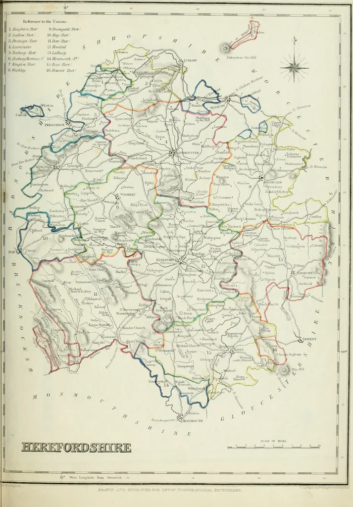 An illustration from Atlas to the Topographical Dictionary of England, comprising a general map of England, a map of London, and maps of the counties of Bedford ... and York, 1845, leaf 40