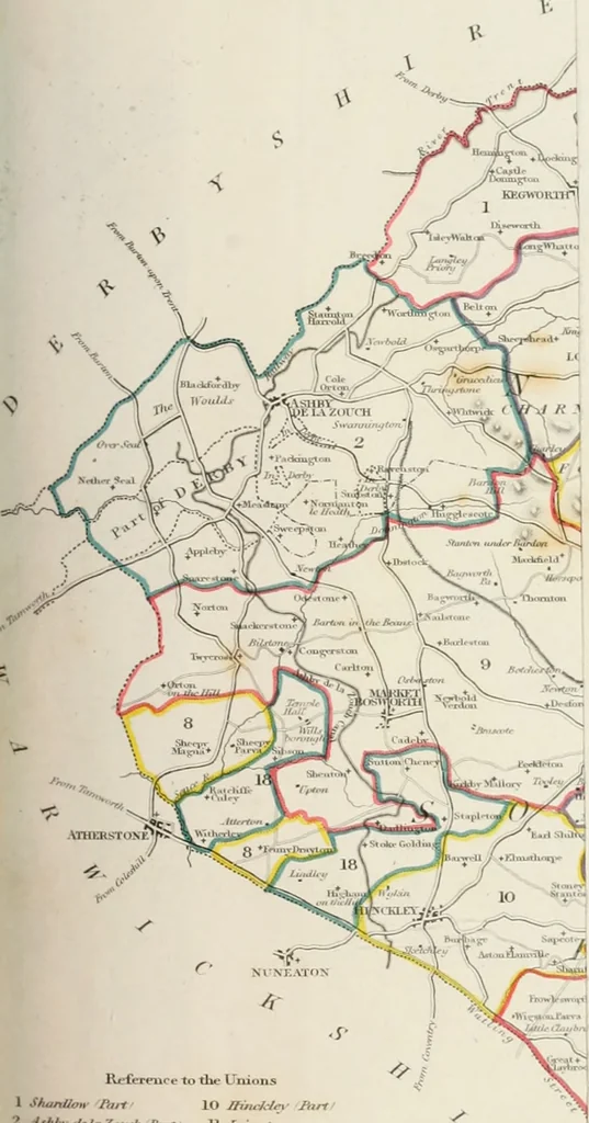 An illustration from Atlas to the Topographical Dictionary of England, comprising a general map of England, a map of London, and maps of the counties of Bedford ... and York, 1845, leaf 52