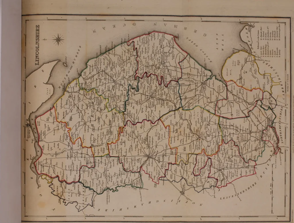 An illustration from Atlas to the Topographical Dictionary of England, comprising a general map of England, a map of London, and maps of the counties of Bedford ... and York, 1845, leaf 55
