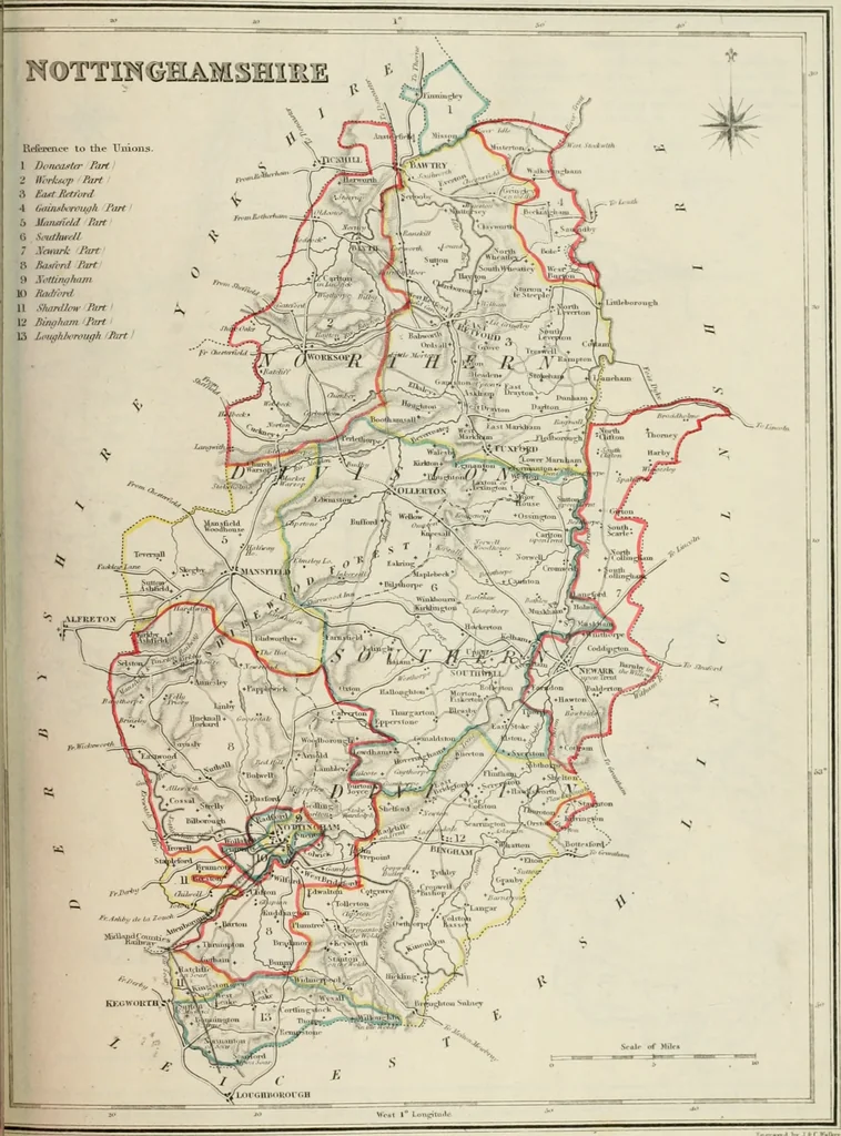 An illustration from Atlas to the Topographical Dictionary of England, comprising a general map of England, a map of London, and maps of the counties of Bedford ... and York, 1845, leaf 68