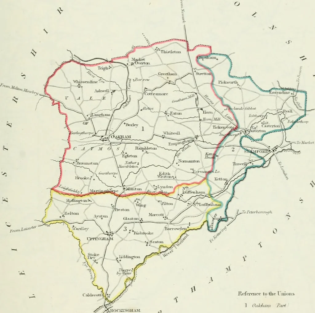 An illustration from Atlas to the Topographical Dictionary of England, comprising a general map of England, a map of London, and maps of the counties of Bedford ... and York, 1845, leaf 72