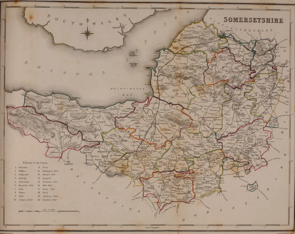 An illustration from Atlas to the Topographical Dictionary of England, comprising a general map of England, a map of London, and maps of the counties of Bedford ... and York, 1845, leaf 77