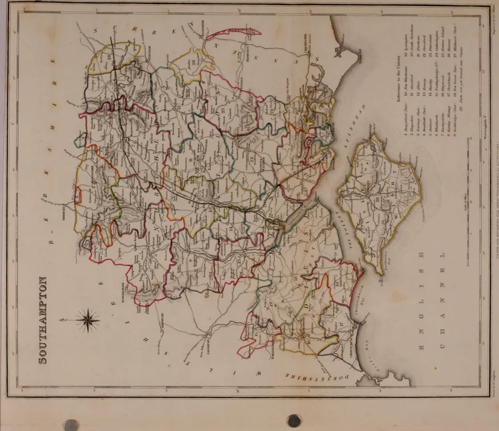 An illustration from Atlas to the Topographical Dictionary of England, comprising a general map of England, a map of London, and maps of the counties of Bedford ... and York, 1845, leaf 79
