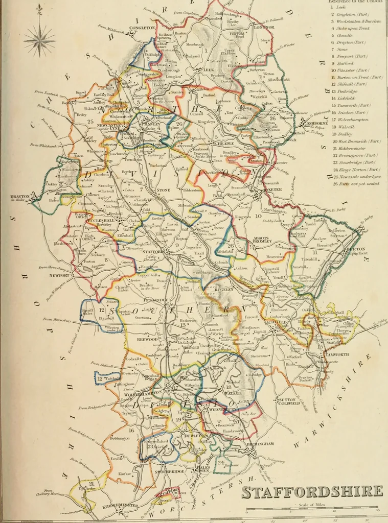 An illustration from Atlas to the Topographical Dictionary of England, comprising a general map of England, a map of London, and maps of the counties of Bedford ... and York, 1845, leaf 80