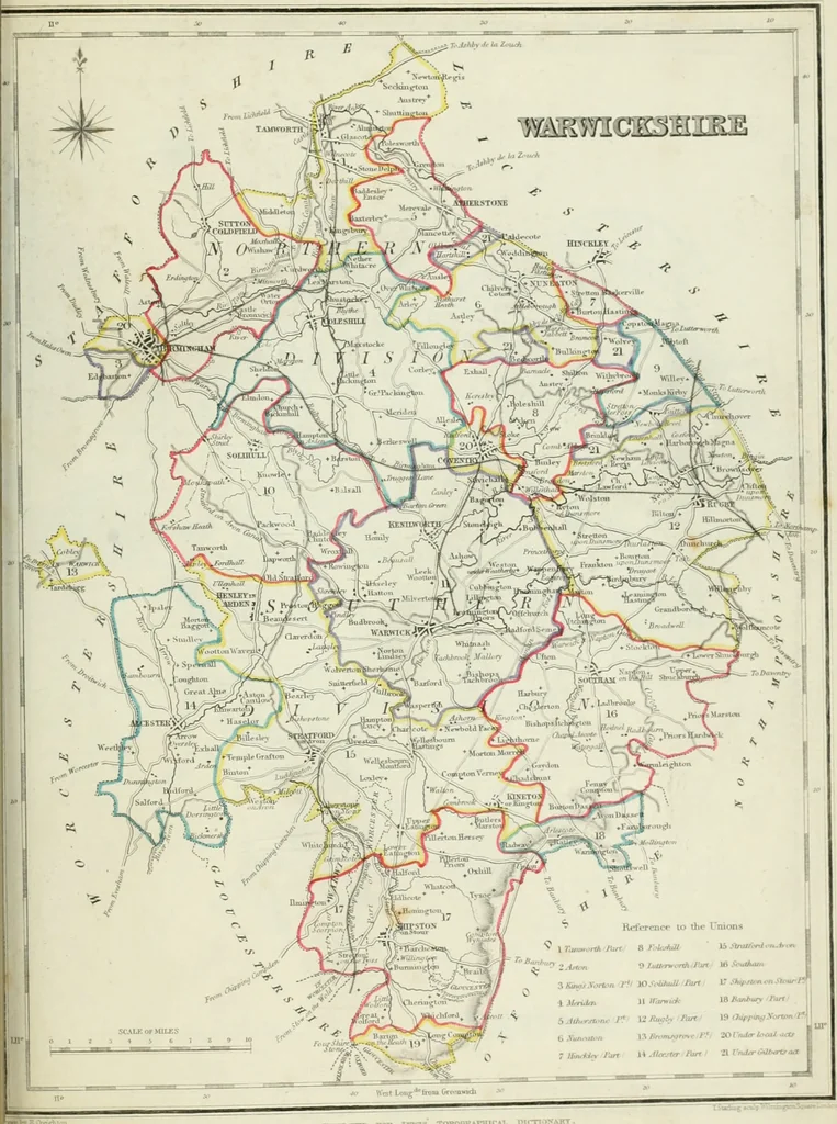 An illustration from Atlas to the Topographical Dictionary of England, comprising a general map of England, a map of London, and maps of the counties of Bedford ... and York, 1845, leaf 88