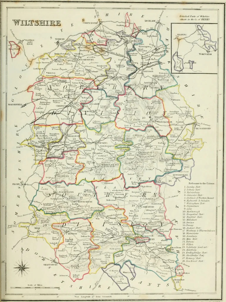 An illustration from Atlas to the Topographical Dictionary of England, comprising a general map of England, a map of London, and maps of the counties of Bedford ... and York, 1845, leaf 92