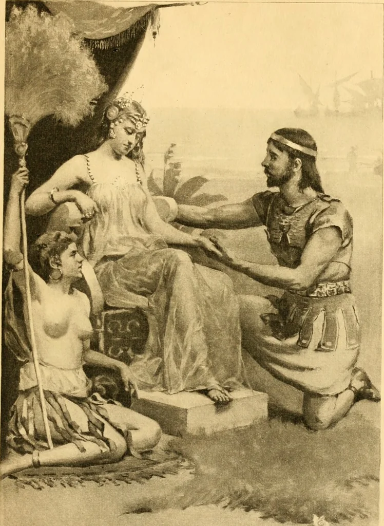 An illustration from Atlina, queen of the floating isle, 1893, leaf 52