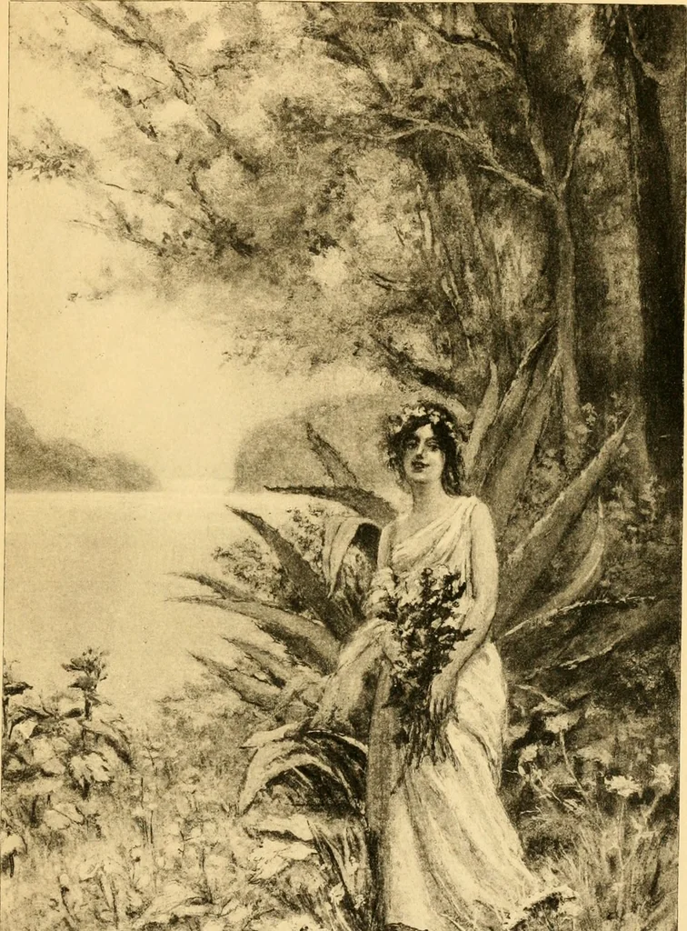 An illustration from Atlina, queen of the floating isle, 1893, leaf 60