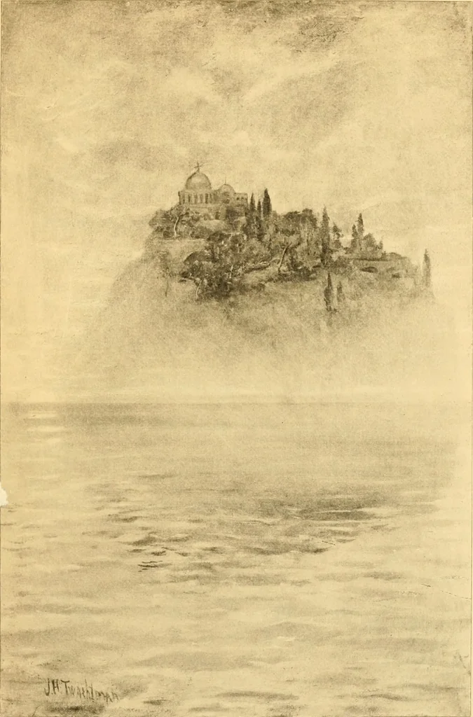 An illustration from Atlina, queen of the floating isle, 1893, leaf 70