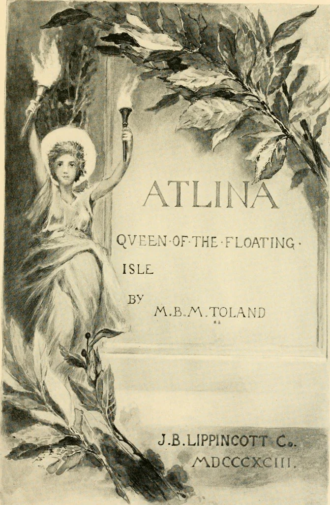 An illustration from Atlina, queen of the floating isle, 1893, leaf 8