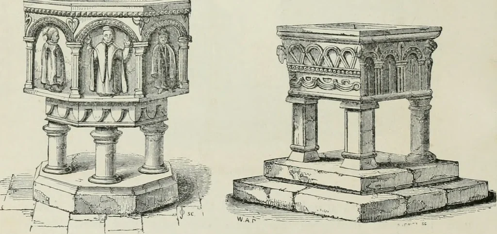 An illustration from An attempt to discriminate the styles of architecture in England, from the conquest to the reformation : with a sketch of the Grecian and Roman orders, 1881, leaf 101