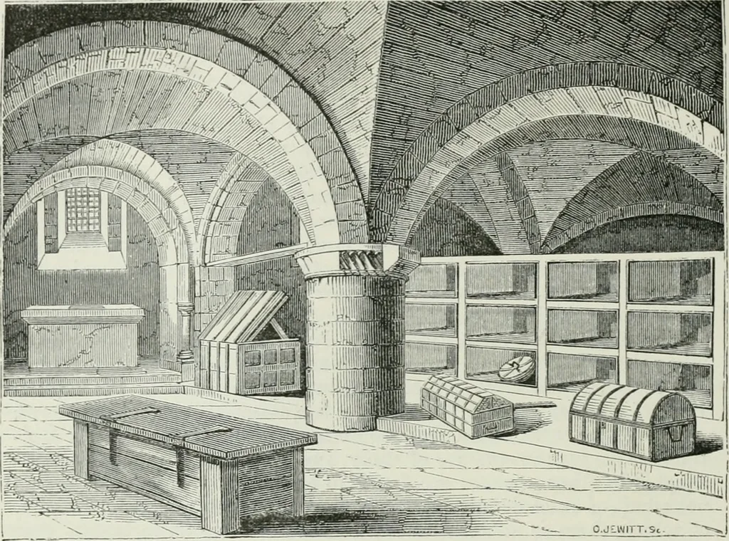 An illustration from An attempt to discriminate the styles of architecture in England, from the conquest to the reformation : with a sketch of the Grecian and Roman orders, 1881, leaf 109
