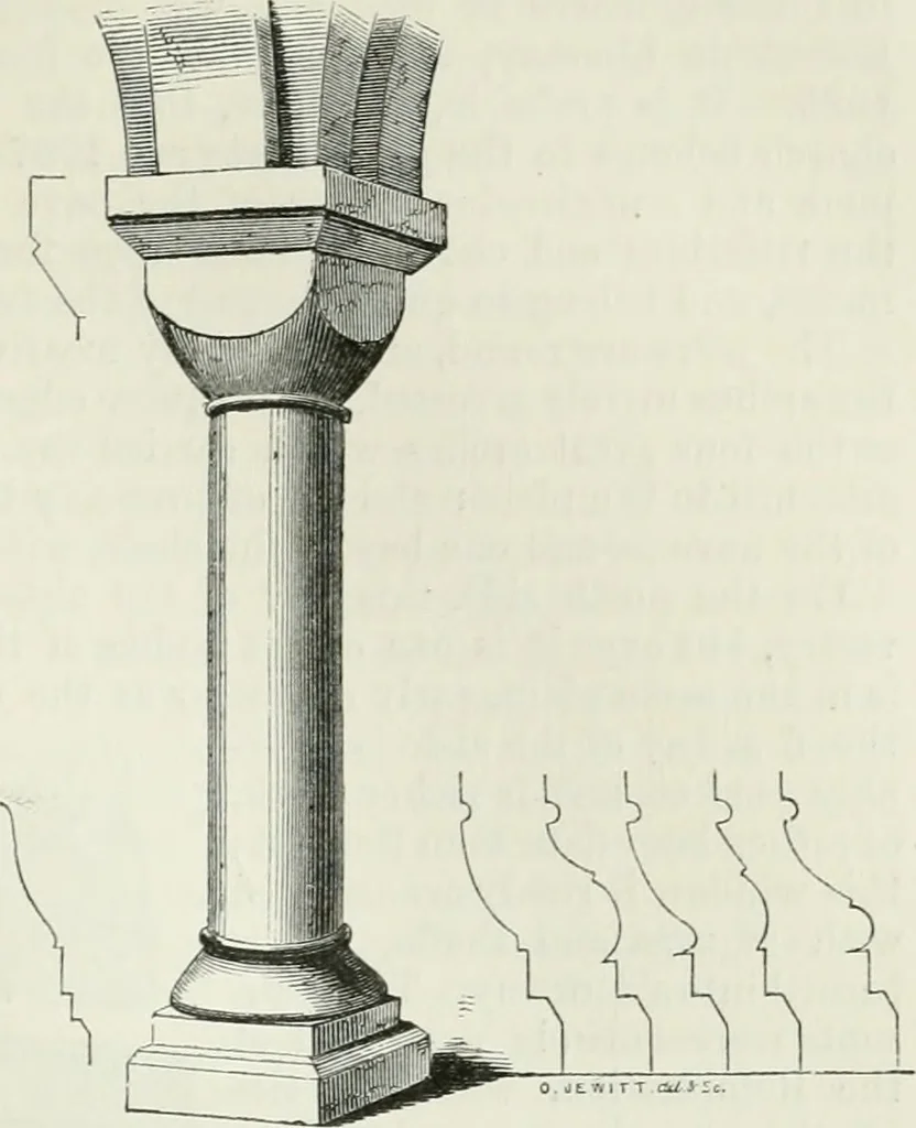 An illustration from An attempt to discriminate the styles of architecture in England, from the conquest to the reformation : with a sketch of the Grecian and Roman orders, 1881, leaf 114