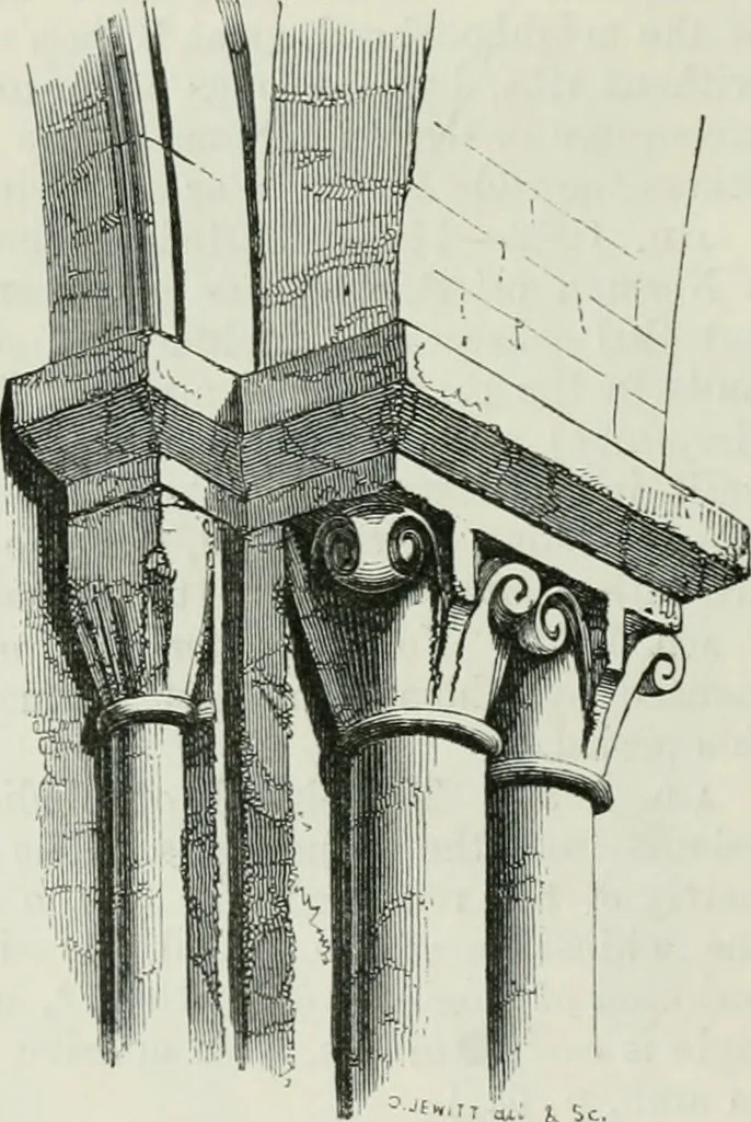 An illustration from An attempt to discriminate the styles of architecture in England, from the conquest to the reformation : with a sketch of the Grecian and Roman orders, 1881, leaf 117