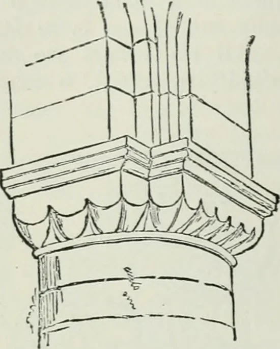 An illustration from An attempt to discriminate the styles of architecture in England, from the conquest to the reformation : with a sketch of the Grecian and Roman orders, 1881, leaf 123