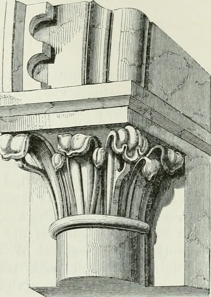 An illustration from An attempt to discriminate the styles of architecture in England, from the conquest to the reformation : with a sketch of the Grecian and Roman orders, 1881, leaf 128