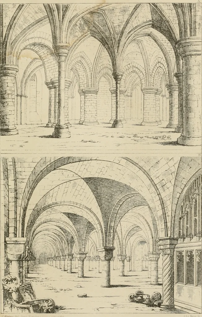 An illustration from An attempt to discriminate the styles of architecture in England, from the conquest to the reformation : with a sketch of the Grecian and Roman orders, 1881, leaf 138