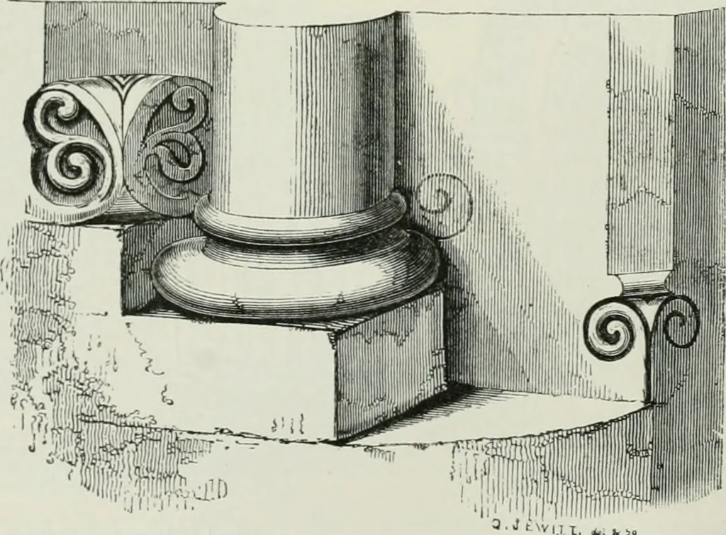 An illustration from An attempt to discriminate the styles of architecture in England, from the conquest to the reformation : with a sketch of the Grecian and Roman orders, 1881, leaf 151