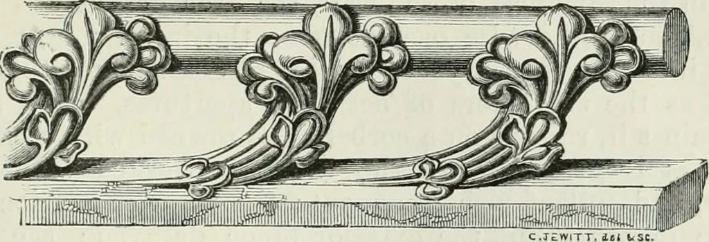 An illustration from An attempt to discriminate the styles of architecture in England, from the conquest to the reformation : with a sketch of the Grecian and Roman orders, 1881, leaf 152