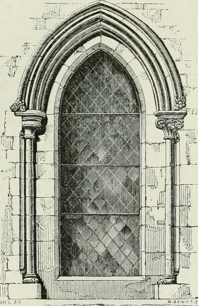 An illustration from An attempt to discriminate the styles of architecture in England, from the conquest to the reformation : with a sketch of the Grecian and Roman orders, 1881, leaf 154