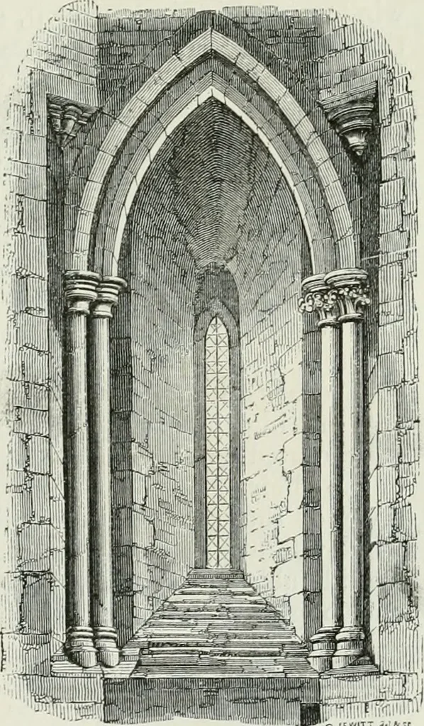 An illustration from An attempt to discriminate the styles of architecture in England, from the conquest to the reformation : with a sketch of the Grecian and Roman orders, 1881, leaf 154