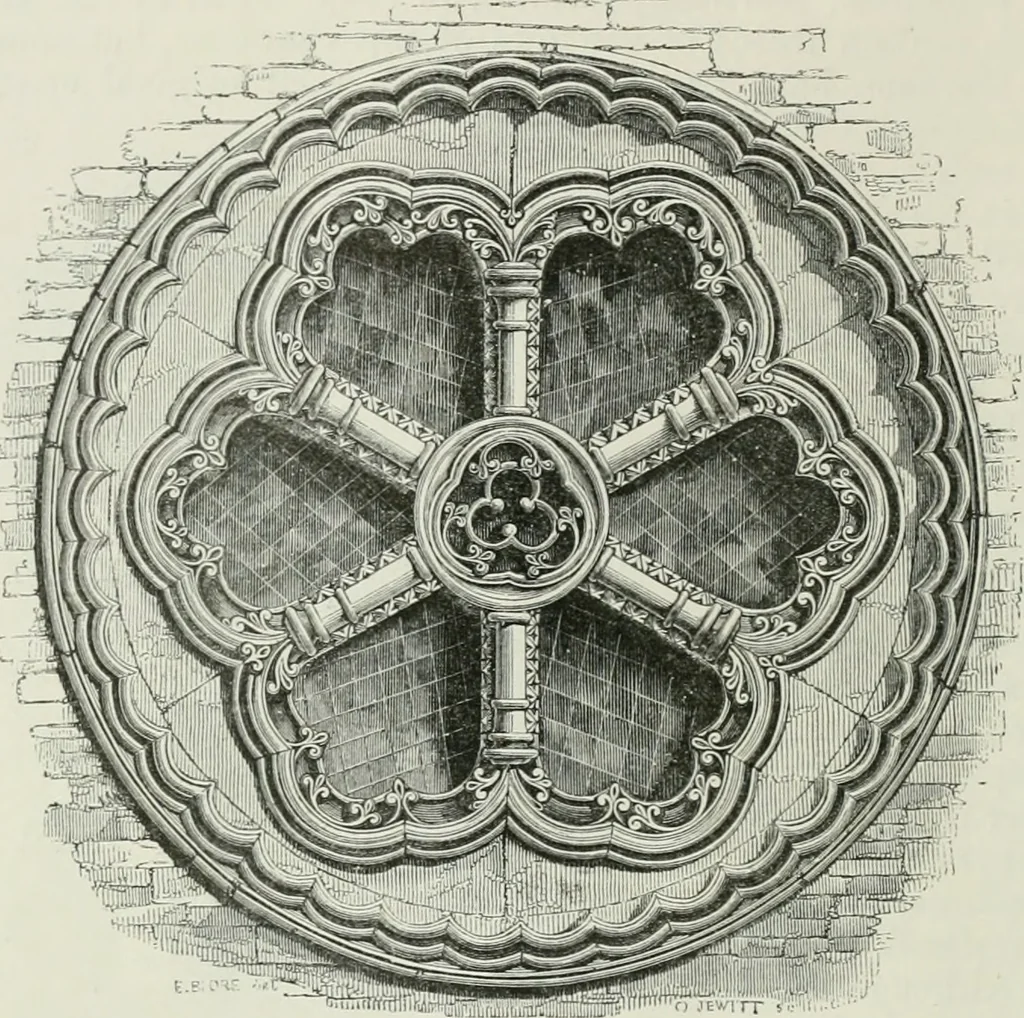 An illustration from An attempt to discriminate the styles of architecture in England, from the conquest to the reformation : with a sketch of the Grecian and Roman orders, 1881, leaf 159