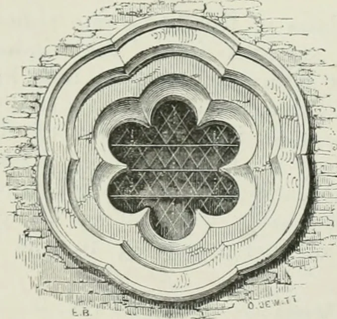 An illustration from An attempt to discriminate the styles of architecture in England, from the conquest to the reformation : with a sketch of the Grecian and Roman orders, 1881, leaf 159