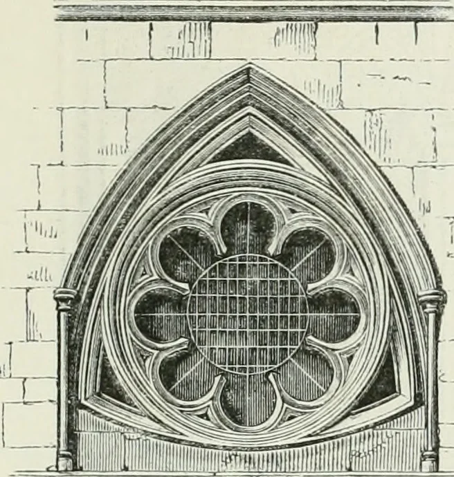 An illustration from An attempt to discriminate the styles of architecture in England, from the conquest to the reformation : with a sketch of the Grecian and Roman orders, 1881, leaf 160