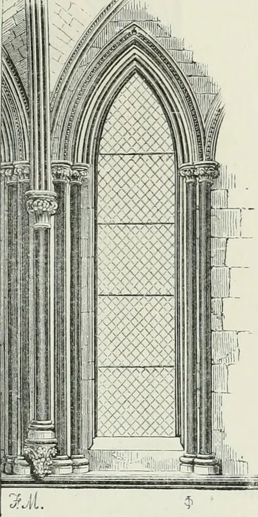 An illustration from An attempt to discriminate the styles of architecture in England, from the conquest to the reformation : with a sketch of the Grecian and Roman orders, 1881, leaf 160