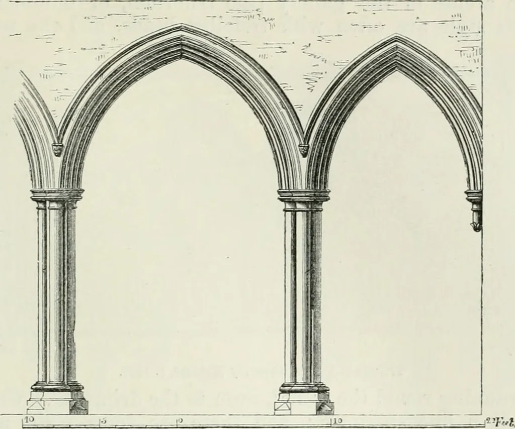 An illustration from An attempt to discriminate the styles of architecture in England, from the conquest to the reformation : with a sketch of the Grecian and Roman orders, 1881, leaf 162