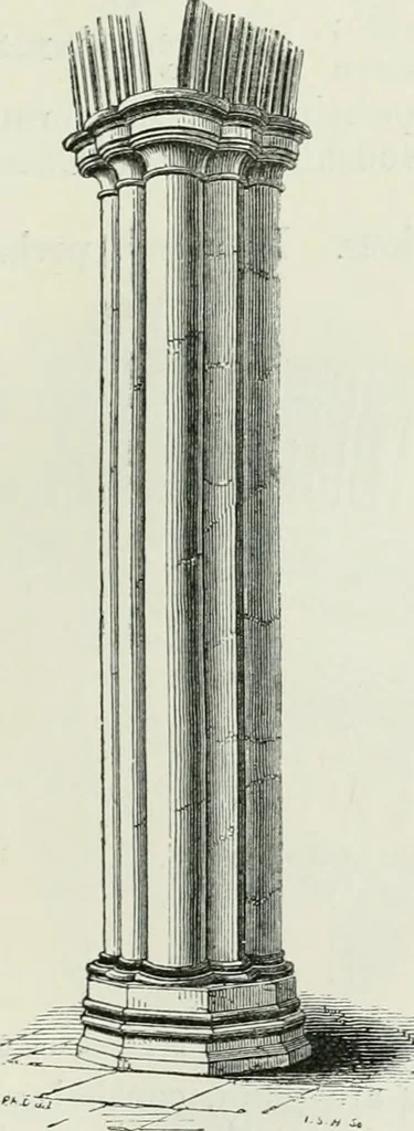 An illustration from An attempt to discriminate the styles of architecture in England, from the conquest to the reformation : with a sketch of the Grecian and Roman orders, 1881, leaf 166