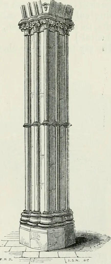 An illustration from An attempt to discriminate the styles of architecture in England, from the conquest to the reformation : with a sketch of the Grecian and Roman orders, 1881, leaf 166