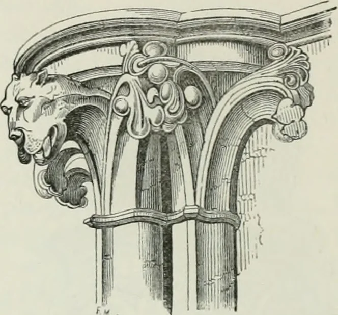 An illustration from An attempt to discriminate the styles of architecture in England, from the conquest to the reformation : with a sketch of the Grecian and Roman orders, 1881, leaf 169