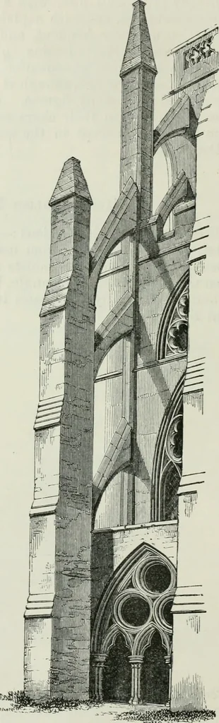 An illustration from An attempt to discriminate the styles of architecture in England, from the conquest to the reformation : with a sketch of the Grecian and Roman orders, 1881, leaf 171