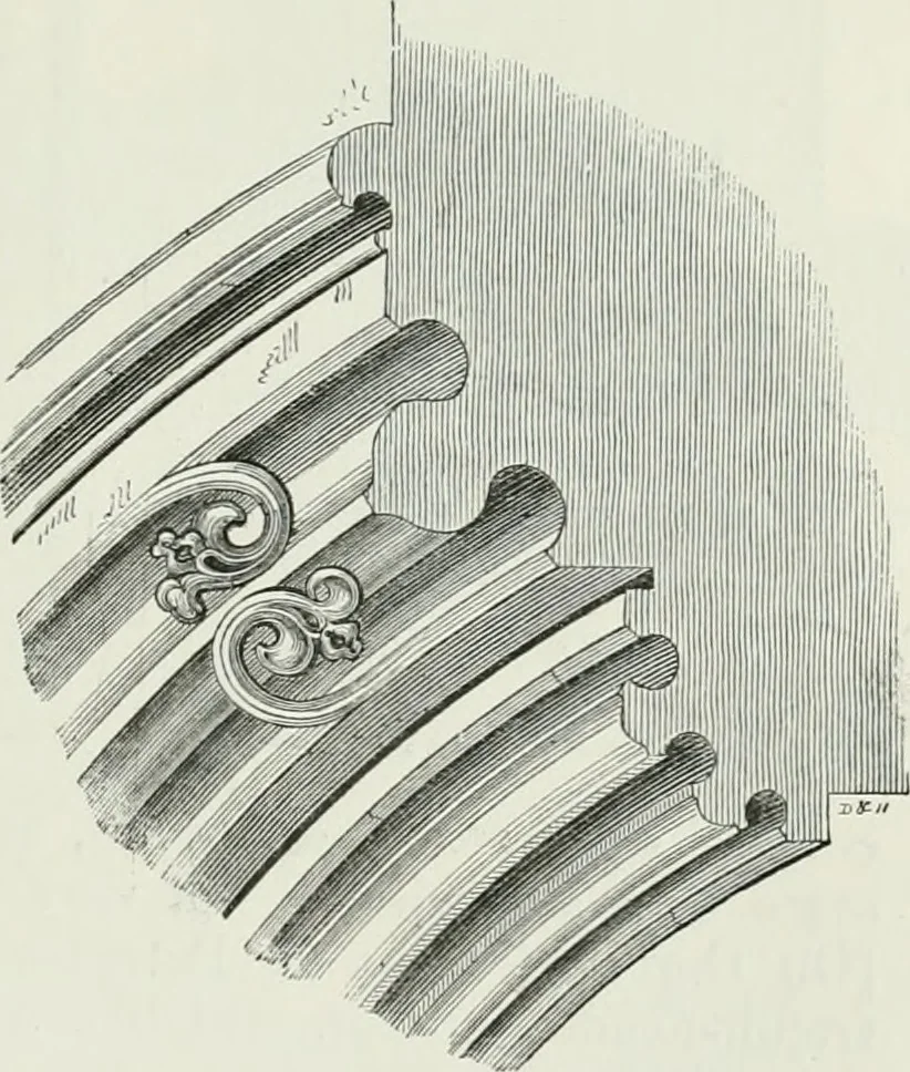 An illustration from An attempt to discriminate the styles of architecture in England, from the conquest to the reformation : with a sketch of the Grecian and Roman orders, 1881, leaf 174