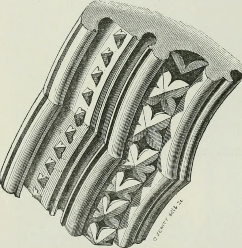 An illustration from An attempt to discriminate the styles of architecture in England, from the conquest to the reformation : with a sketch of the Grecian and Roman orders, 1881, leaf 177