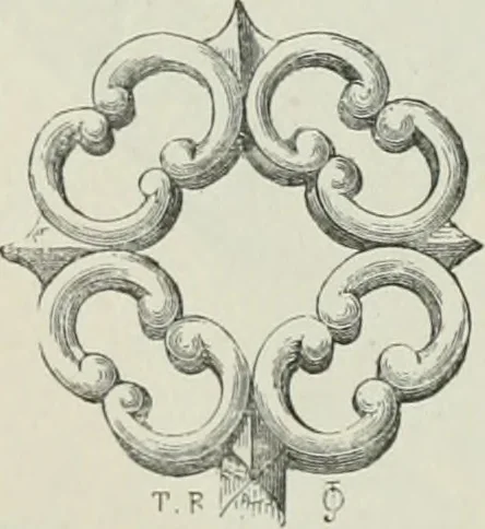 An illustration from An attempt to discriminate the styles of architecture in England, from the conquest to the reformation : with a sketch of the Grecian and Roman orders, 1881, leaf 181