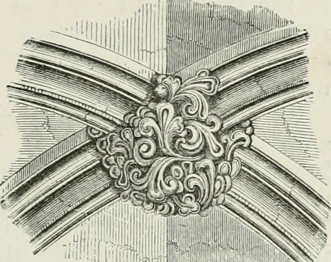 An illustration from An attempt to discriminate the styles of architecture in England, from the conquest to the reformation : with a sketch of the Grecian and Roman orders, 1881, leaf 188