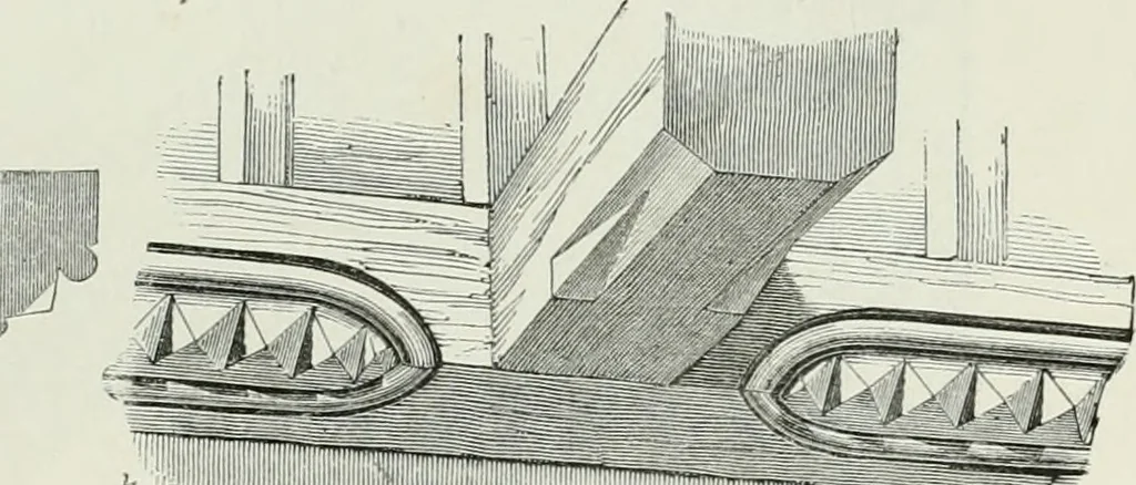 An illustration from An attempt to discriminate the styles of architecture in England, from the conquest to the reformation : with a sketch of the Grecian and Roman orders, 1881, leaf 188