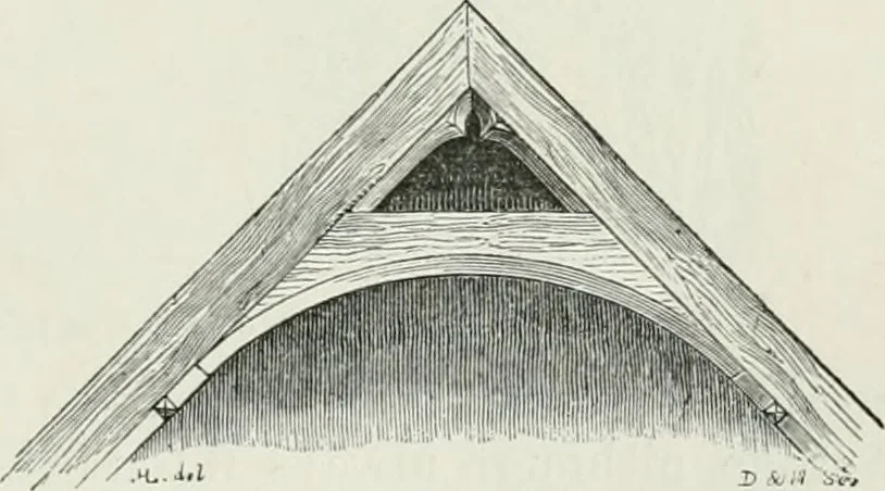 An illustration from An attempt to discriminate the styles of architecture in England, from the conquest to the reformation : with a sketch of the Grecian and Roman orders, 1881, leaf 188